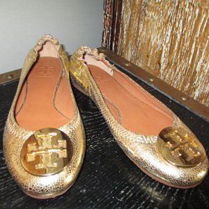 New Tory Burch Gold Flats size 7 M